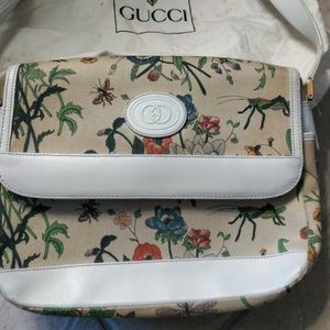 Gucci handbag purse rare vintage floral house of Gucci